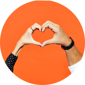 heart made with two hands